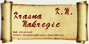 Krasna Makregić vizit kartica